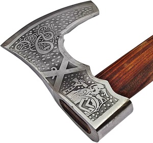 Custom D2 Steel Tomahawk High-Strength Outdoor Camping Hatchet <b>Wood</b> Handle Leather Sheath Industrial Damascus Steel <b>Axe</b> Head DIY - Product Image 6