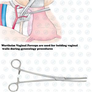 DADDY D PRO High-Quality Stainless-Steel Wertheim <b>Vaginal</b> Forceps <b>Clamp</b> for Gynecology Delivery Surgical CE ISO CERTIFIED - Product Image 6