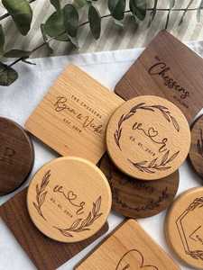 Modern Customizable High Quality Mango Wood and Resin Square Coasters Serving <b>Cup</b> <b>Mat</b> for Home Hotel Restaurant - Product Image 5