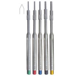 ชุดเครื่องมือผ่าตัดขยายกระดูกสแตนเลสสตีล A-1 VERITAS Dental Implant Osteotome Coniques จำนวน 5 ชิ้น - Product Image 1