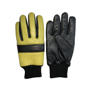 Gants en cuir jaunes, longueur poignet, chauds, pour l'extérieur, hiver, style uni, doux, usage quotidien, gants d'hiver à doigts entiers - Product Image 2