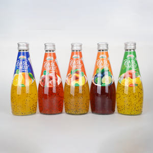 Boisson aux graines de basilic JbFresh avec saveur de jus de mangue, bouteille en verre de 290 ml, fournisseur de boissons au jus de basilic, faible MOQ, échantillon gratuit, meilleur prix - Product Image 3