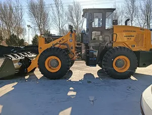 Chargeuse sur pneus jaune 5 tonnes Lonking CDM853H avec brise-roche hydraulique diesel, balayeuse et grappin à bois pour l'exploitation minière - Product Image 3