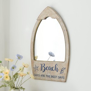 Handcrafted <b>Pine</b> Wood Coastal White <b>Mirror</b> Frame - 16x24 inch Wholesale - Product Image 1