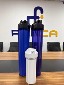 Carcasa de filtro de agua de plástico PP de 10 y 20 pulgadas, filtración de agua en el hogar Manual, carcasa de filtro azul grande transparente, venta al por mayor - Product Image 4