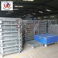 Conteneur empilable de grillage de palette de stockage industriel en acier en métal d'approvisionnement d'usine du Vietnam pour l'industrie
