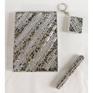 Diario y bolígrafo hechos a mano con cuentas de laca y purpurina de primera calidad, artículo de regalo artesanal indio, cuaderno con cuentas. - Product Image 3