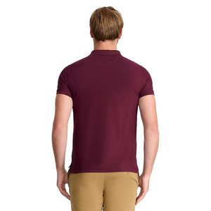 เสื้อโปโลชายสีเบอร์กันดี แขนสั้น สไตล์ลำลอง ผ้าระบายอากาศ รับทำโลโก้ตามสั่ง OEM ODM - Product Image 3