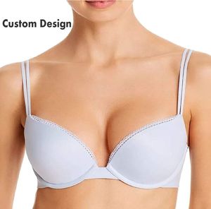 Sujetador Push-Up de Moda para Mujer, Sin Varillas, Acolchado, Sexy, de Encaje, Transpirable, Tejido, Copa Completa, Uso Diario, Fabricante OEM de Marca Privada - Product Image 3