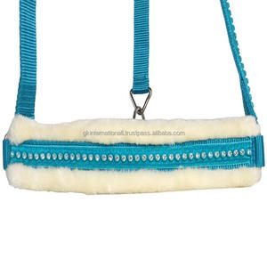 Licol de cheval en nylon de qualité supérieure rembourrage et couture en polaire de vison confortable blanc - Product Image 3