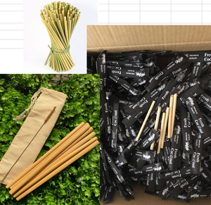 Accessoires de Bar en paille d'herbe biodégradable avec des pailles à roseaux écologiques 100% faites à la main - Product Image 6