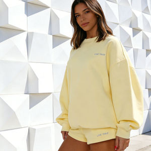 Sudadera Casual de Felpa Francesa de Algodón de Alta Calidad Personalizada con Bordado para Mujer - Product Image 3