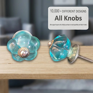 Poignées de tiroir et de placard Ba Aqua Crystal, design moderne, pour meubles de maison et de bureau, forme melon durable - Product Image 4