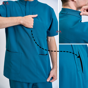 Combinaison médicale VN FACTORY, la plus confortable et la plus utile, design de combinaison de salon de beauté, uniforme d'infirmière, blanc d'hôpital - FMF factory OEM/ODM - Product Image 6