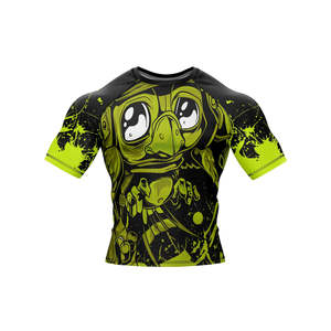 High Quality Adult Men's MMA Rash Guard Compression T-Shirt UPF50+ Full <b>Sleeve</b> Spandex/Polyester 260g Silk Screen Customized - Product Image 5