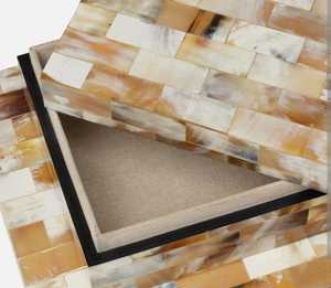 Hand Crafted Natural Buffalo Horn Inlay Jewelry <b>Box</b> – Handmade Luxury Storage & <b>Keepsake</b> Organizer - Product Image 3