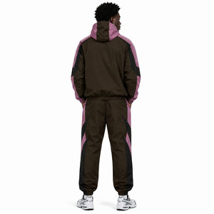 Conjunto Deportivo Casual para Hombre, Chaqueta y Pantalón Impermeables y Resistentes al Viento, 100% Nailon |   Conjunto Deportivo con Capucha y Cremallera - Product Image 6