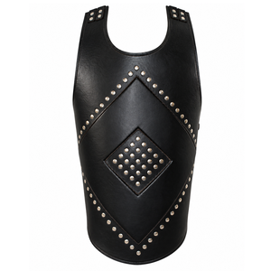 Armadura de Pecho Medieval de Cuero Negro, Armadura de Guerrero Vikingo, LARP, Cuiras, Caballero, Renacimiento, Cosplay, Disfraz de Reenactación, Chaleco de Armadura Remachado - Product Image 2