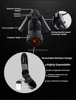 Scooter sous-marin Camolech CM6-1 à fixation dorsale, système de propulseur double/simple portable, 650W chacun, signal stable en eau profonde