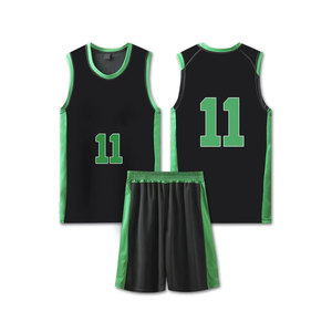 Maillot de basket-ball unisexe personnalisé, noir uni, 100% polyester, séchage rapide, respirant, antibactérien, sans manches, ajustable - Product Image 6