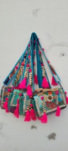 vintage banjara embroidered tassel patchwork mirrorwork shell casual sling cross body <b>bag</b> ethnic <b>boho</b> handbag colorful indian b - Product Image 6