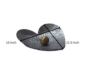 Bol décoratif en fer forgé à la main, en forme de cœur, cadeau d'anniversaire, design artisanal. - Product Image 2