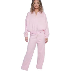 Conjuntos Deportivos de Alta Calidad, Corte Ajustado, 100% Algodón, para Mujer, Mangas Largas, Elegantes, Ligeros, de Secado Rápido, Conjunto de 2 Piezas - Product Image 1