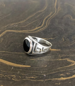 Men's Black Onyx Signet <b>Ring</b> <b>Crafted</b> in 925 Sterling Silver Hypoallergenic Jewelry Daily Wear Smooth & Comfortable Fit - Product Image 3