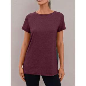 Automet 2025 hauts d'été pour femmes chemises à manches courtes ajustées pour les vacances à la plage entraînement et vêtements décontractés tenues de plage grande taille - Product Image 5