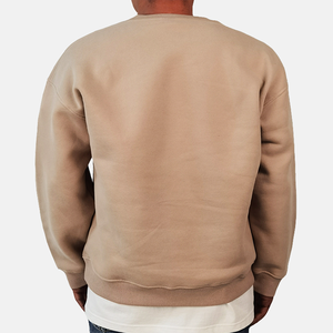 <b>Men's</b> <b>Black</b> Drop Shoulder <b>Sweatshirt</b> Crew Neck Long Sleeve Loose Fit Casual Pullover <b>Plain</b> Streetwear Fashion Winter Top - Product Image 5