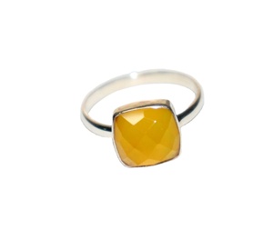Yellow <b>Turquoise</b> Gemstone <b>Ring</b> 925 Silver Handmade Jewelry Pear Cut Claw Bezel Setting Fancy Trendy Women's Third Party - Product Image 1