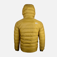 Veste d'hiver à capuche unisexe Navigate avec rembourrage en duvet de canard gris à 90 % et matière polyester/nylon fabriquée en NP