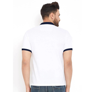 Camiseta Polo para Hombre con Bloques de Color, Manga Corta, Tejido de Punto, Diseño a Rayas, Corte Regular, Blanco, Azul Marino, Rojo - Product Image 6