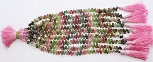 Natural Multi Tourmaline Faceted Tear Shape <b>Beads</b> 4x6-5x7 MM Multi Color Gemstone Drop <b>Beads</b> 8 Inch Strand High Quality <b>Beads</b> - Product Image 4