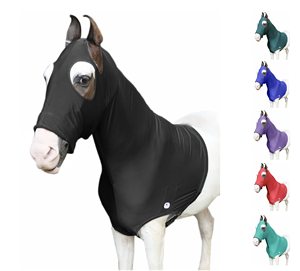 Couverture intégrale pour cheval en tissu extensible, durable, imperméable, en nylon et polyester, légère, pour l'hiver, avec détails en acier inoxydable - Product Image 5