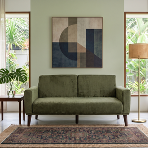 Modern 2 Seater Comfortable Minimalist Sofa Set KD Design Space Saving Foam Upholstered Living Room - Product Image 3