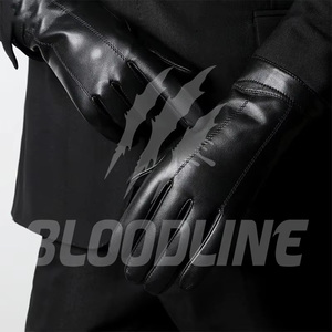 Guantes de ciclismo de cuero negro deportivos, transpirables y sin forro, para las cuatro estaciones, estilo deportivo, guantes de moto. - Product Image 3