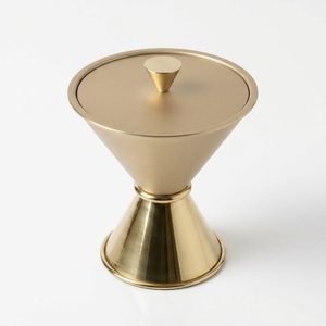 Portavelas de Latón Hecho a Mano de 12 cm para Champán, con Base de Espejo y Diseño de Diábolo, Recipiente de Equilibrio para Decoración del Hogar, Hoteles y Bodas - Product Image 3