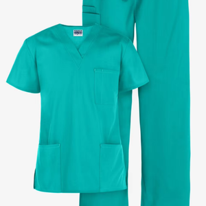 Ensemble de blouses médicales unisexe en rayonne tissée, infroissable, résistant à la décoloration, écologique, respirant, uniforme d'hôpital, personnalisable OEM, Bangladesh - Product Image 1