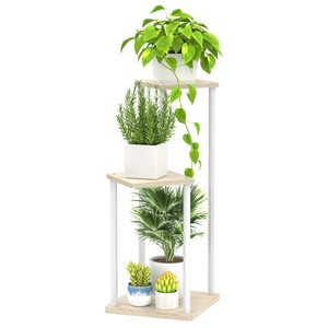 Handcrafted Industrial Metal Tall Floor <b>Plant</b> Stand with 3 Shelves Wholesale - Product Image 2