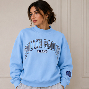 เสื้อสเวตเชิ้ตคอกลม South Padre Island แบบหนา ผ้าฟลีซ สำหรับวันแข่งขัน  แบบสั่งทำได้ ขายส่ง สำหรับแฟนมหาวิทยาลัย - Product Image 2