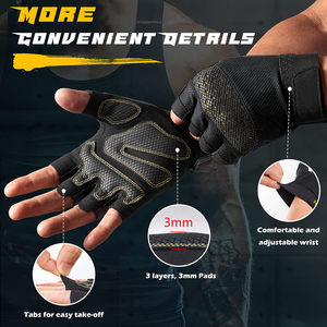 Professional Weight Lifting Gym Gloves Anti <b>Slip</b> Palm Workout Gloves Breathable Fitness Training Gloves OEM ODM Available - Product Image 3
