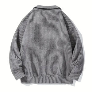 Heavyweight Winter Sweater <b>Long</b> Sleeve Chunky Knit Pullover Top Warm Cozy Comfortable Design for Cold Weather Outdoor - Product Image 4