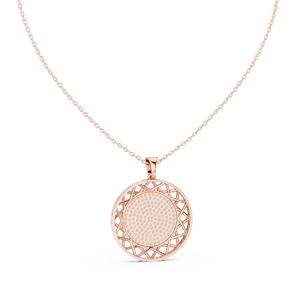 ETHEREAL RADIANCE LAB GROWN DIAMOND <b>PENDANT</b> SET IN 18KT <b>SOLID</b> ROSE <b>GOLD</b> FOR ENGAGEMENT WEDDING PARTY VALENTINE GIFT DAILY WEAR - Product Image 2