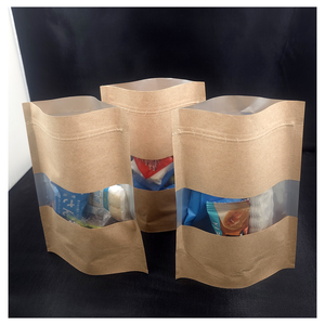 Food Grade Kraft Paper Standing Bags With <b>Windows</b> - Product Image 6