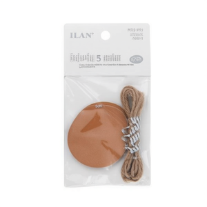 Etichette rotonde in cartoncino Ilan da 5 cm con cordino, 12 pezzi, per etichettatura abbigliamento - Product Image 1