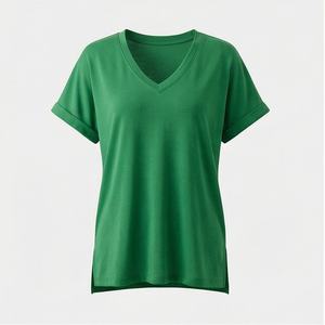 Camiseta Extra Grande para Mujer, Corte Holgado, Impresión DTF, Tela de Algodón, Color Personalizado, Transpirable, Informal, Moda de Verano - Product Image 1