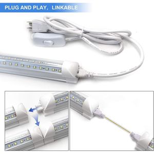 Confezione da 10 Tubi LED Integrati T8 da 8ft 90W 6500K 12000LM, Plafoniera a V per Negozio con Copertura Trasparente, LED ad Alta Potenza - Product Image 3