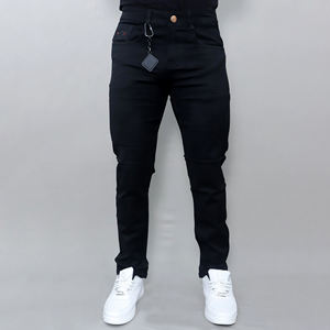 Jeans noirs extensibles pour hommes Gex, taille mi-haute, nouveau style, vente en gros sur mesure - Product Image 1