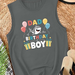 Shark DAD of the BIRTHDAY BOY Chaleco casual para mujer - Product Image 1